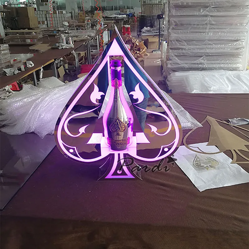 Armand de Brignac шампанское туза пики светодиодная бутылка презентатор акриловый VIP сервировочный поднос