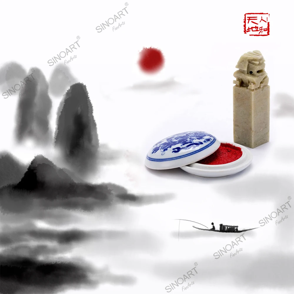 SINOART Customizable Chinese Calligraphy Set 3 gift box packages Chinese Calligraphy Brush for Four treasures of study