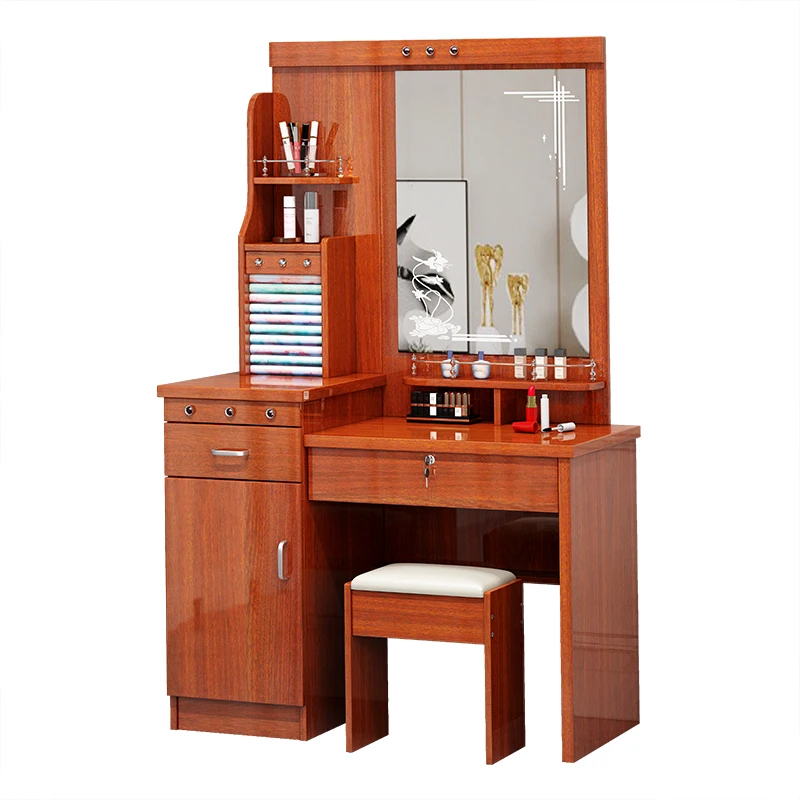 Makeup Dresser Table Chair Home Furniture Wooden Dressing Table with Mirror