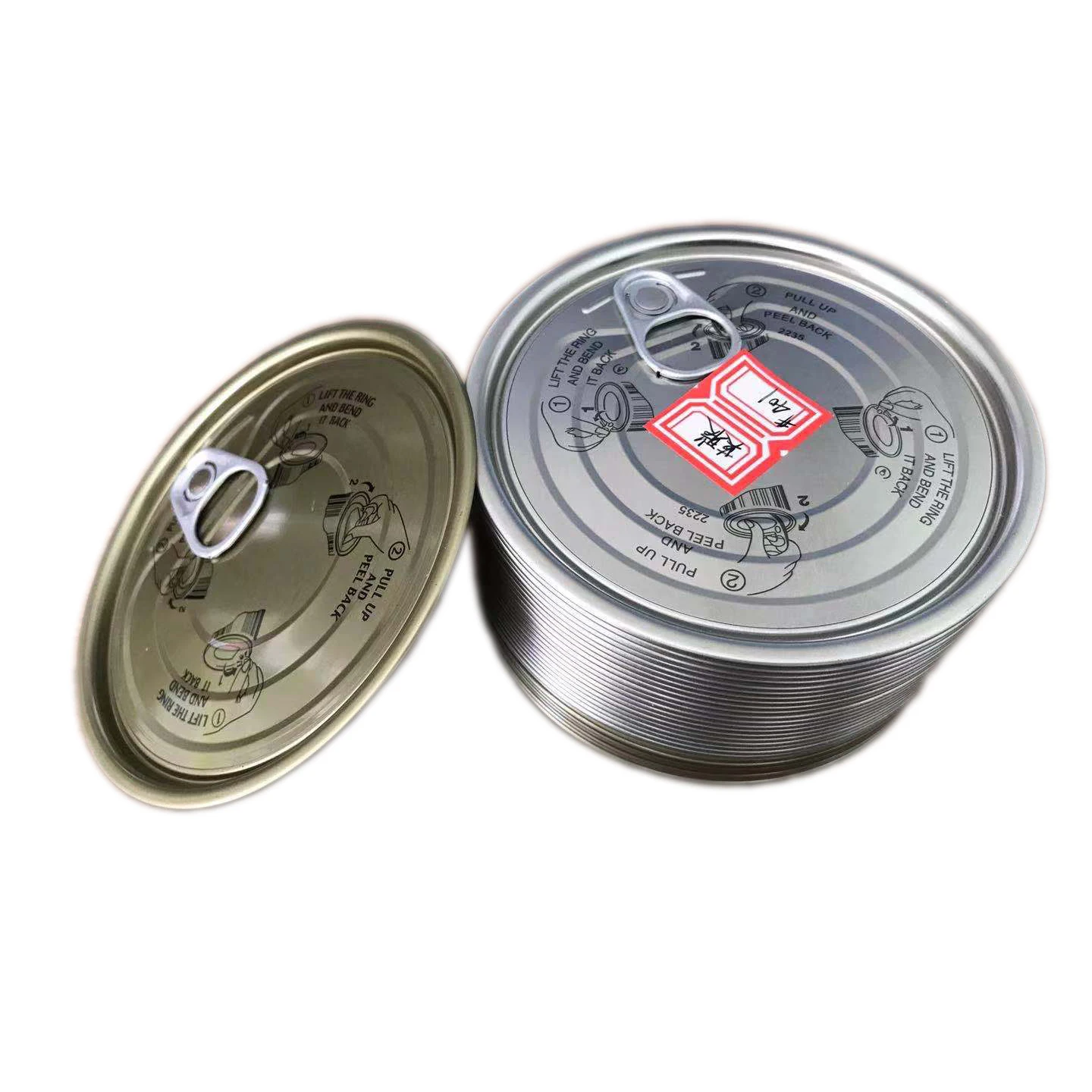 wholesale 211# 300# 401# 65.3mm 73mm 99mm Tin TFS open end easi tin cover TFS lid
