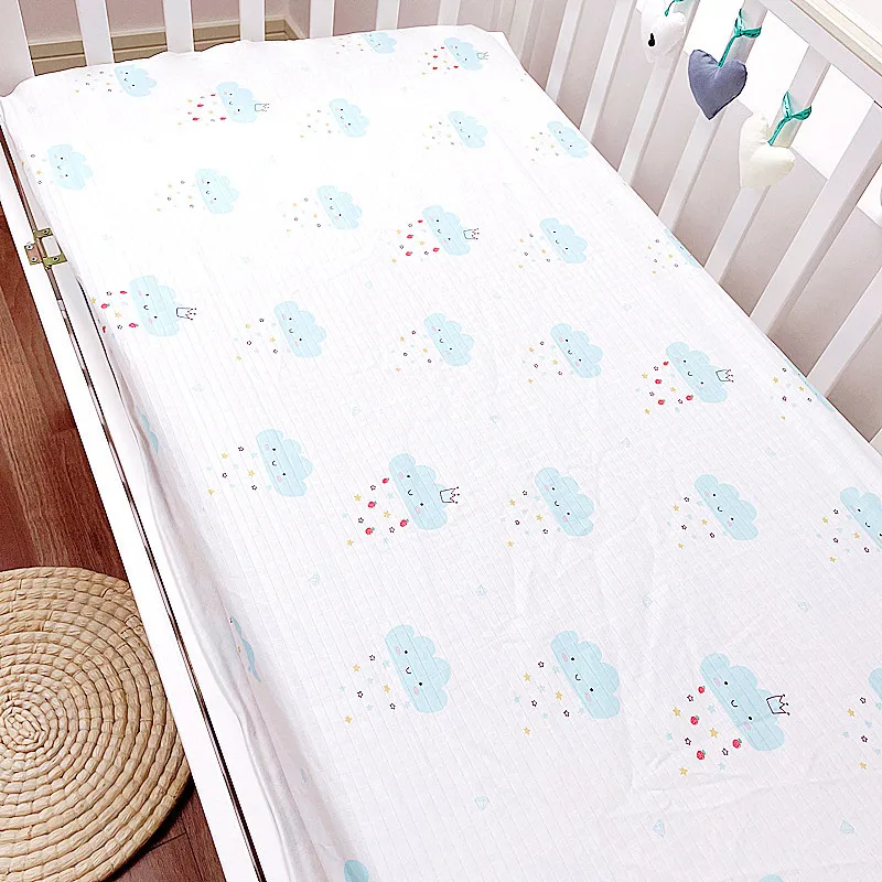 Dust Mite protection waterproof polyester crib fitted bed sheet mattress cover
