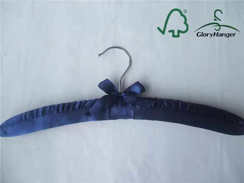Satin Material and Clothes Clothing Type Padded Hanger factory sale Glory Hanger