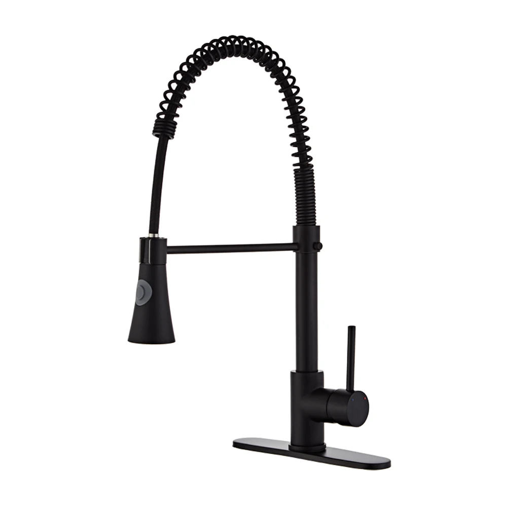 YUNDOOM OEM Durable China Single Handle Griferia Grifo Hot Cold Water Bib Cock Brass Cocina Black Kitchen Faucet Mixer Tap