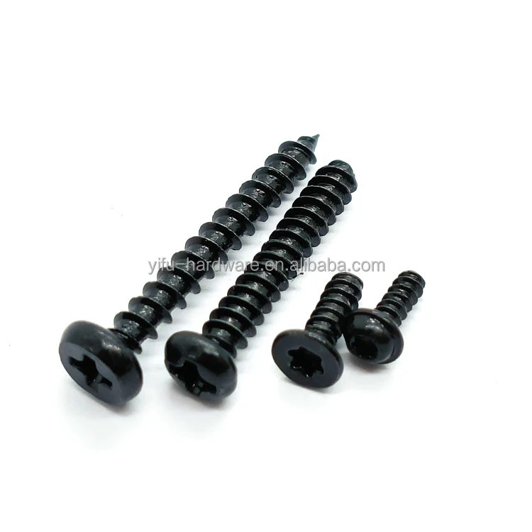 Standard Drywall Tapping Screws Black Phosphate Steel With Coarse Thread Available In Inch And Metric Measurement Systems