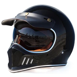 High quality black glass steel motorcycle full face helmet