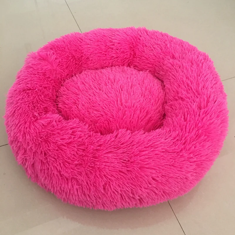 wholesale manufacturer  Camas para mascotas de perro pet sofa soft luxury plush pet cushion round cat dog bed pet furniture