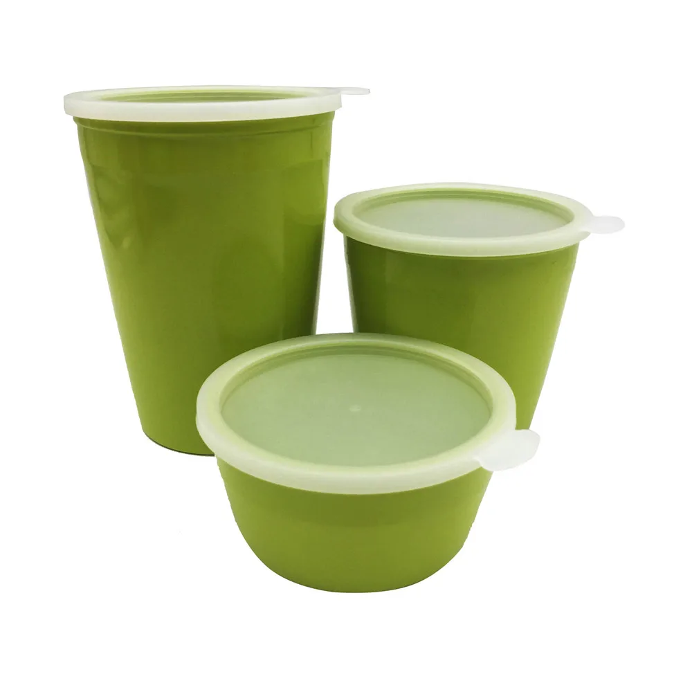 
New design bamboo melamine storage with bamboo lids for nuts or coffee bean and dry goods 