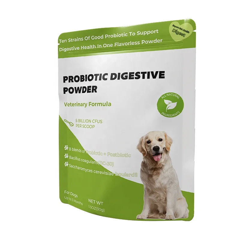 5 Billion CFUS Per Scoop Dog Supplement 8 blends of Probiotic And Postbiotic Probiotic Digestive Powder