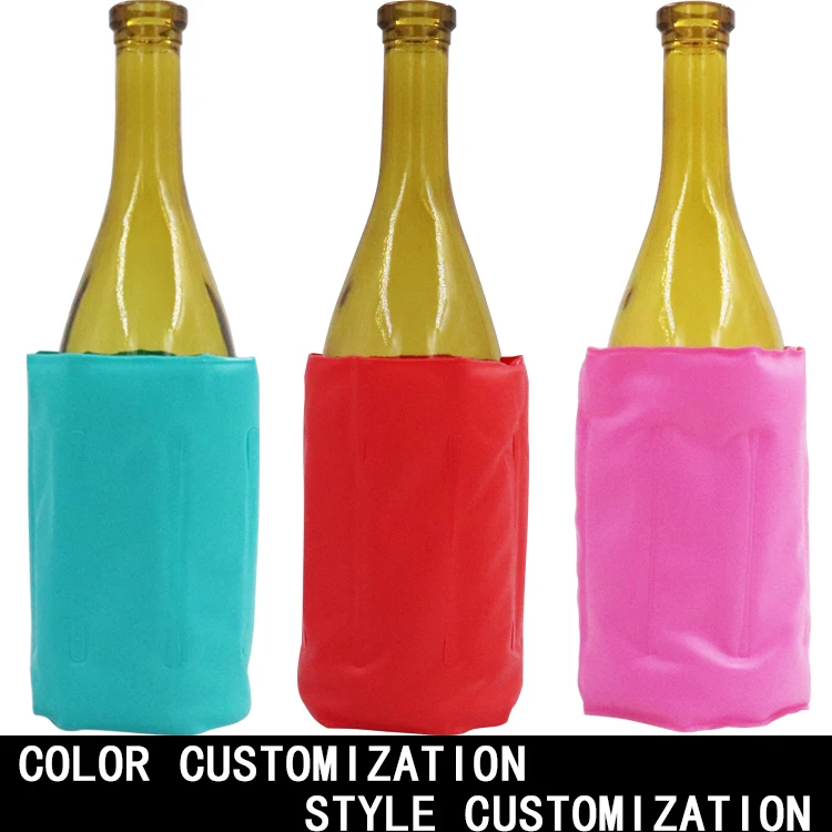 PVC portable sleeve outdoor beer chilling wine bottle cooler
