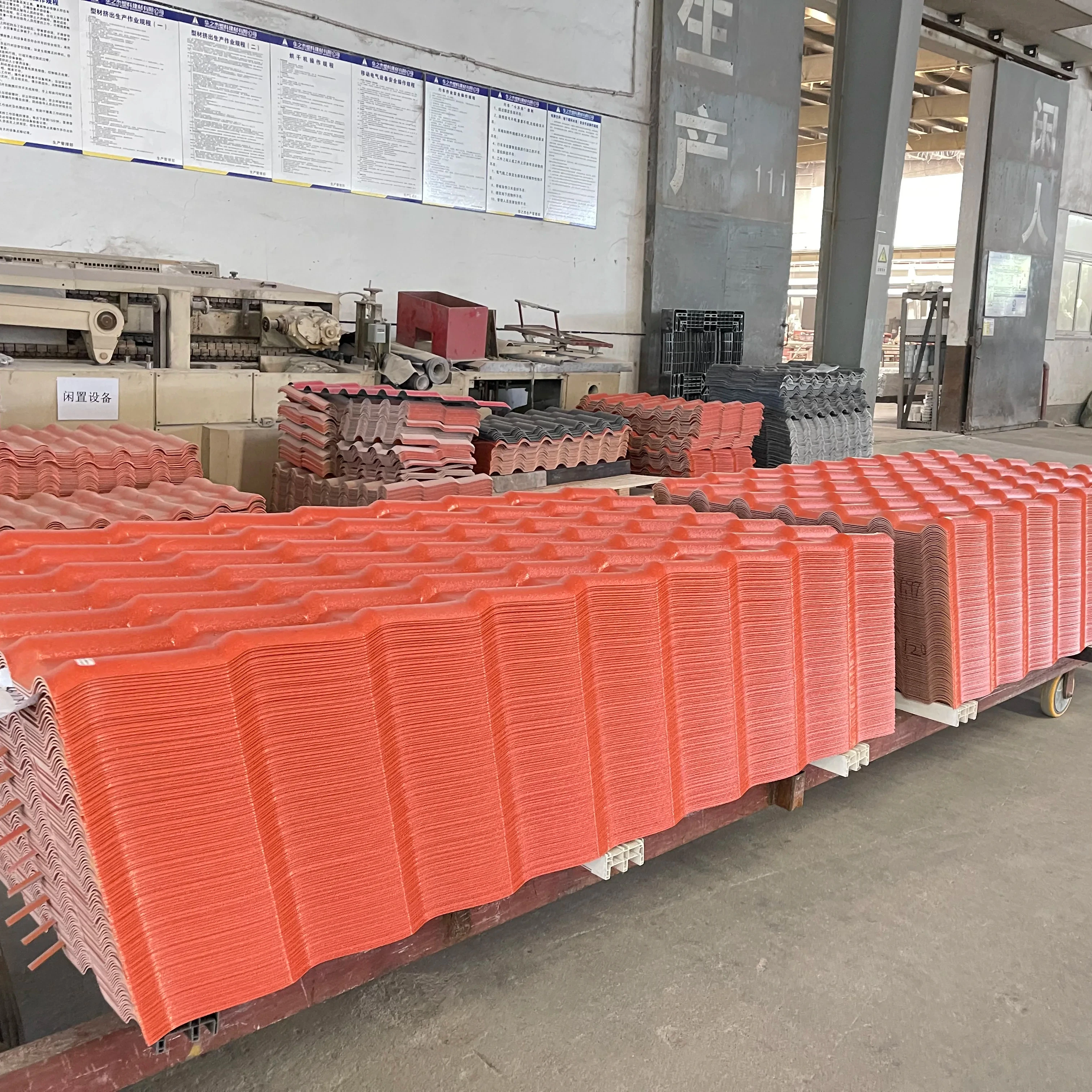 China factory sound proof plastic upvc sheet ASA resin roof tile