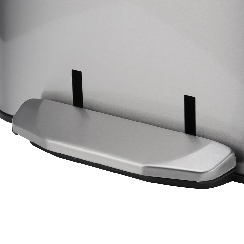modern design 21L 28L dark grey stainless steel rectangle step bin dust bin indoor outdoor trash can