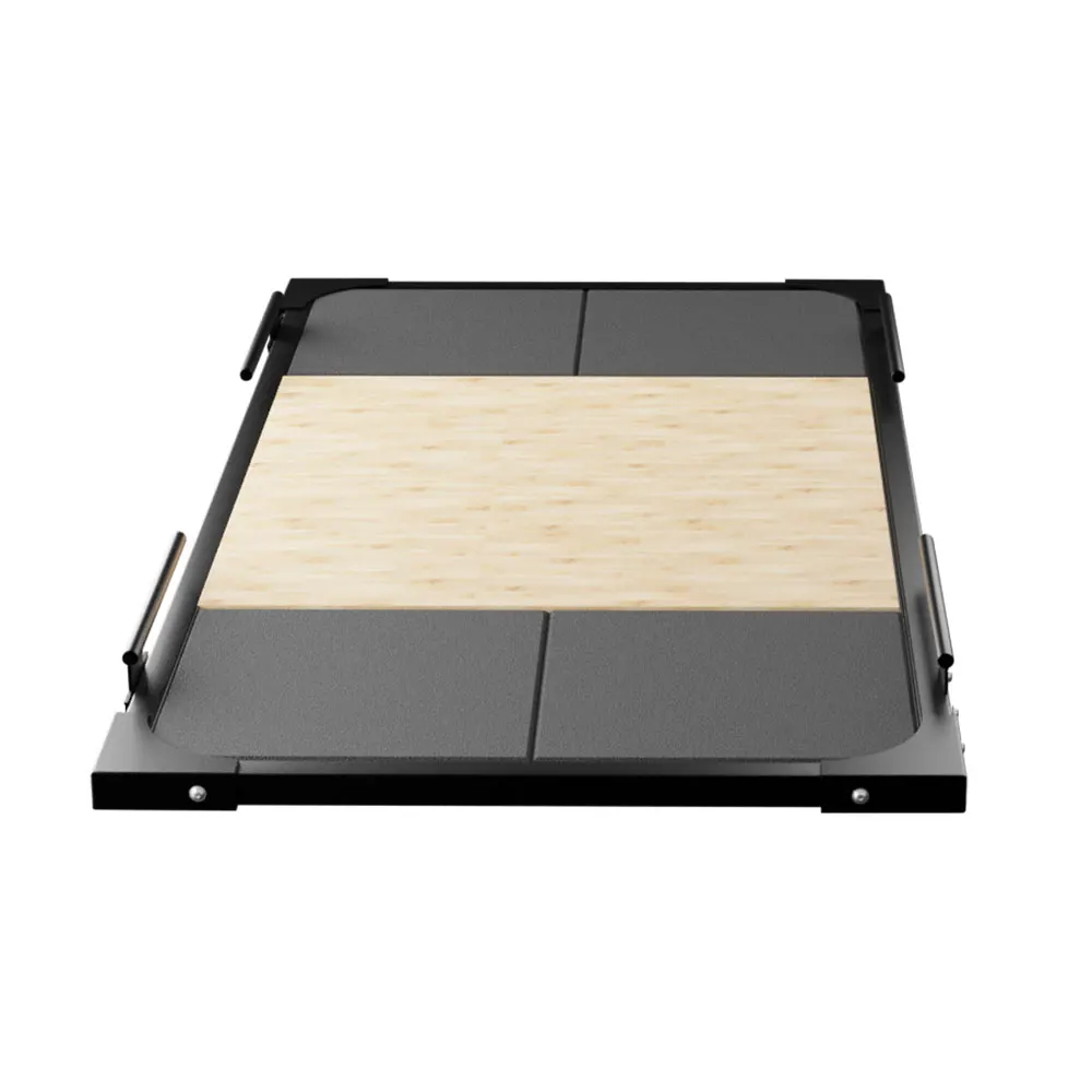 Gym Fitness Equipment Rubber Wooden Deadlift Platform Rectangular Weightlifting Platform