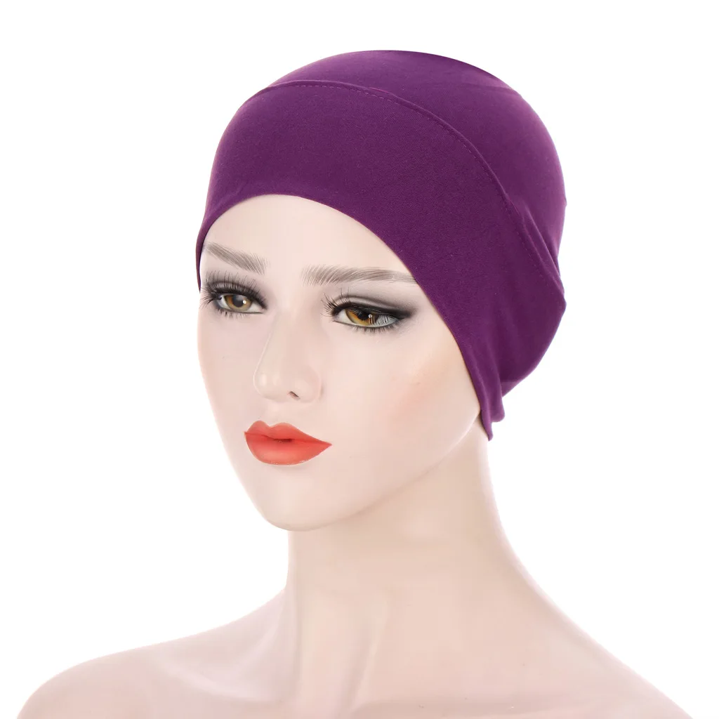 New stretch cloth milk silk Indian hat crystal hemp headscarf hat Muslim bottom hat in stock