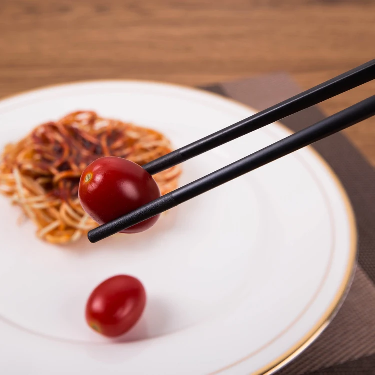 best seller high quality restaurant reusable black japanese chopsticks