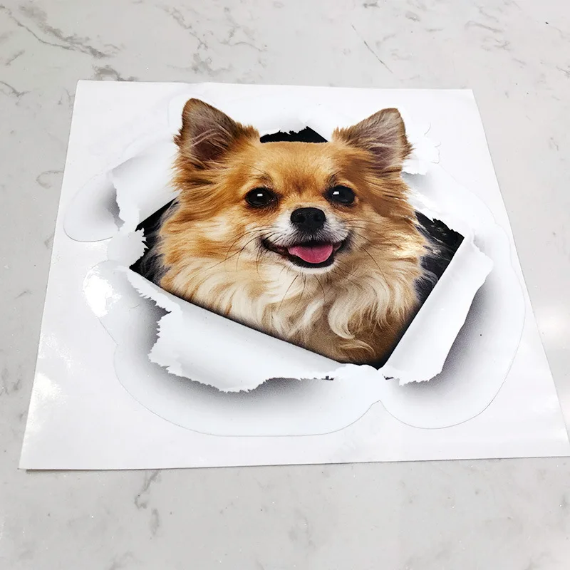 Waterproof Body Vehicle WrapTransfer Film Dog Car Decals ,Custom 3D Bumper Vinyl Die Cut JEEP Window Stickers 3d Car Decal