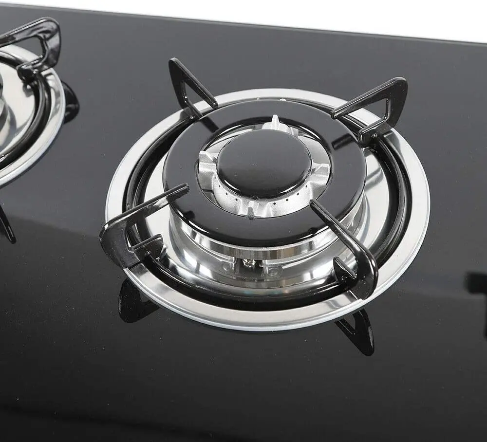 220 V  gas hob 5 burner gas stove built in five gas burner glass cooking bench black LNG rv cooker cooktop kitchen kitchenware