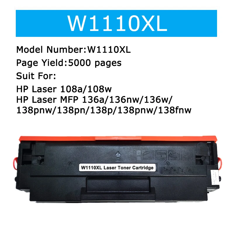 Картридж с тонером W1110XL 110XL для лазерного принтера HP совместим Laser 108a/108w MFP 136a/136nw/136w/138pnw/138pn