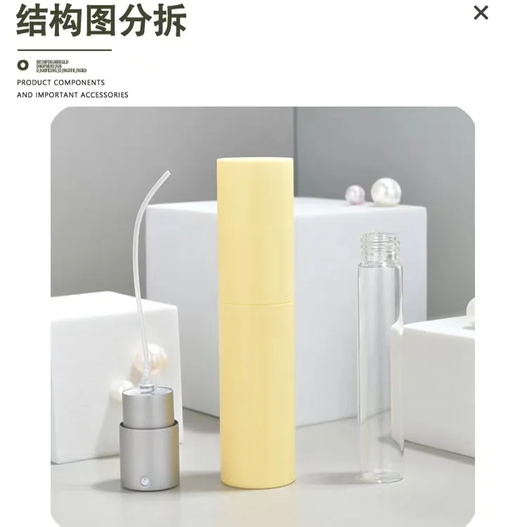 Custom new design twist up perfume atomizer 10ml aluminum Travel glass spray Perfume Refillable bottles