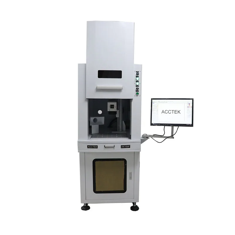 Complete cover structure fiber laser marking machine for hardwarewatch auto parts AK30F/cnc fiber laser machine