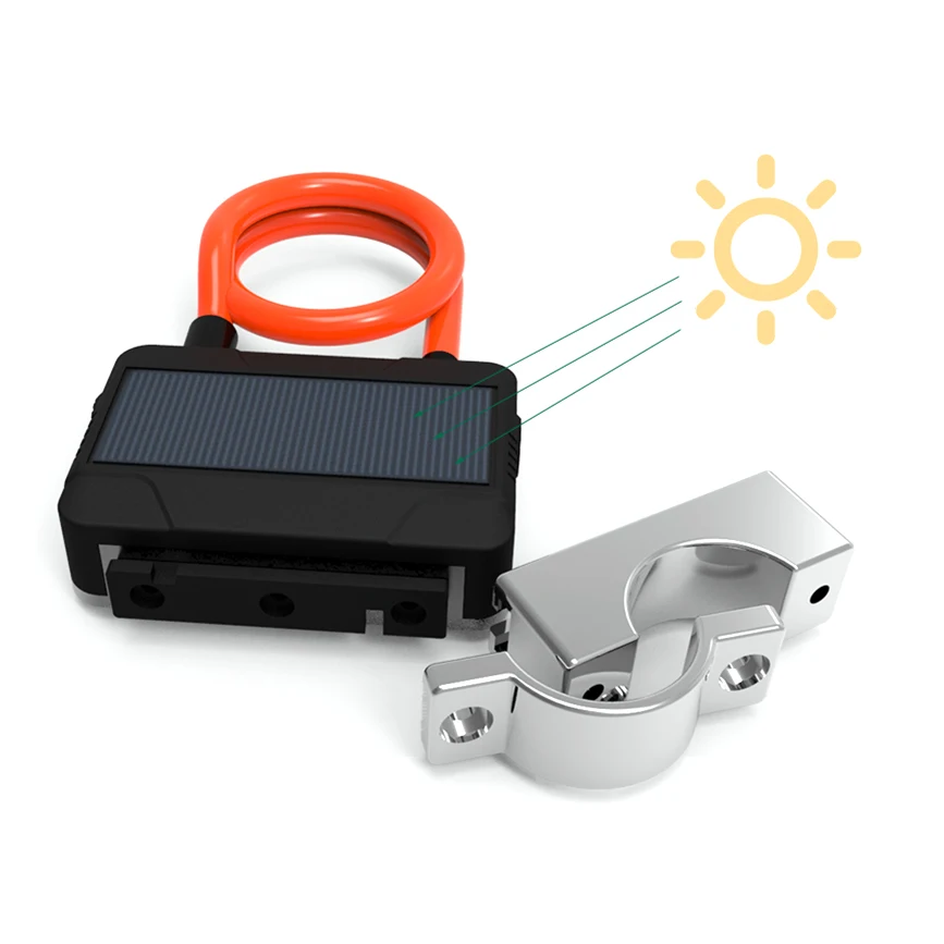 Top Sale Blue Tooth Smart Scooter Cycle Bike BLE USB Charge Solar Power Panel Bicycle Chain Cable Lock