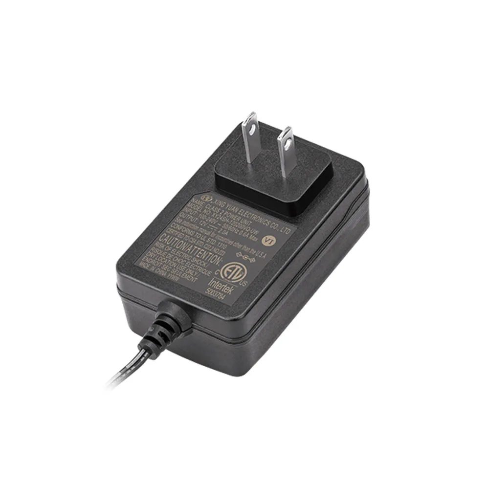 12V 2A American Standard FCC certified 24W US level 6 power efficiency portable power adapter for household appliance