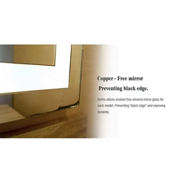 Frameless Makeup Large Led Rectangle Mirror Bathroom Touch Screen Smart Lighting Vanity Wall Mirrors