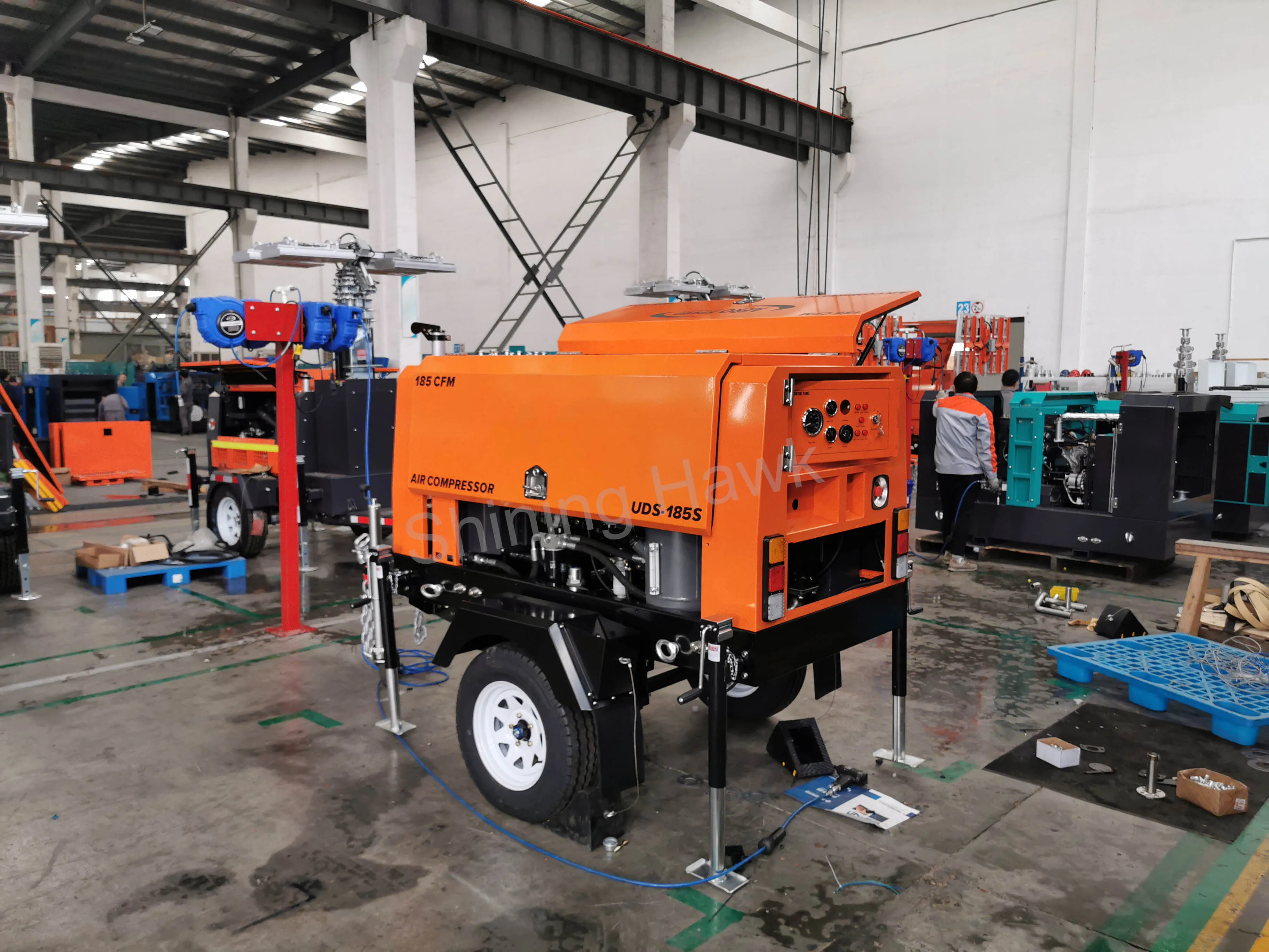 155CBM Mobile air compressor model with diesel engine