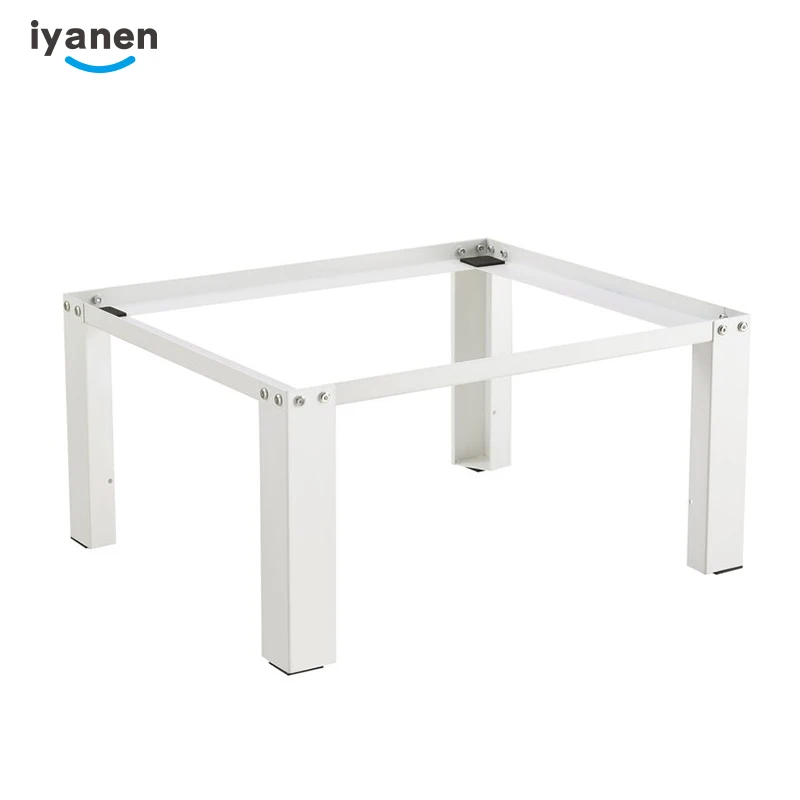 Height Standing Foot Metallic White Convenient Hard Bracket Refrigerator Washing Machine Pedestal Rack Stand Base