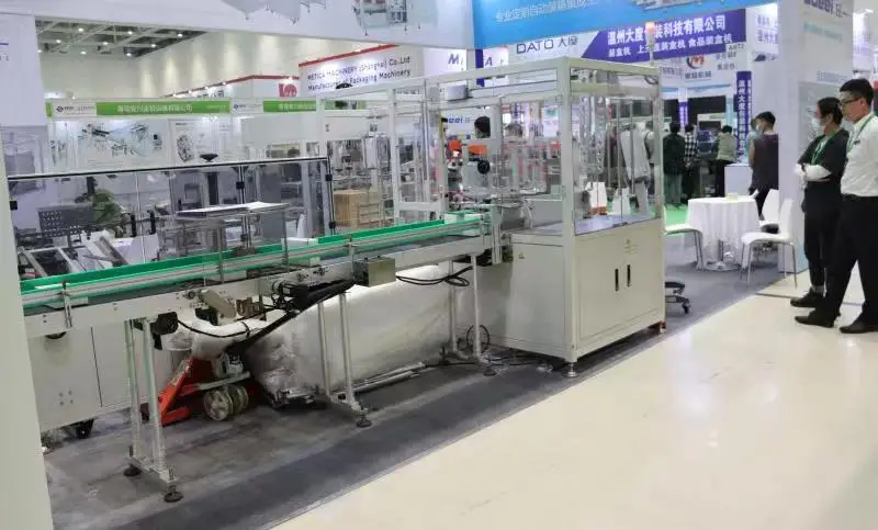 auto bag pack into paper box carton case packing machine