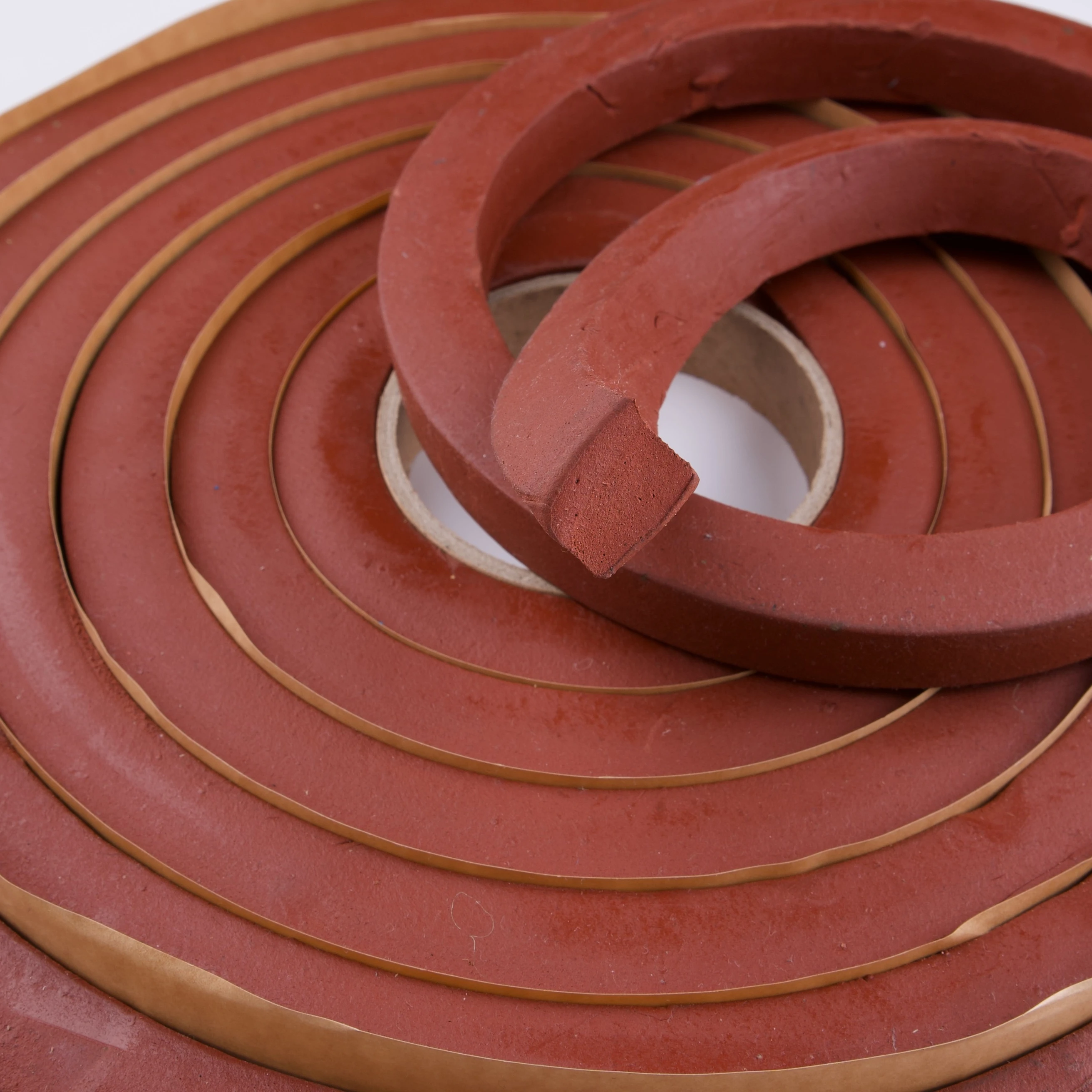 Acrylic polymer waterstop with red color used for concrete joints