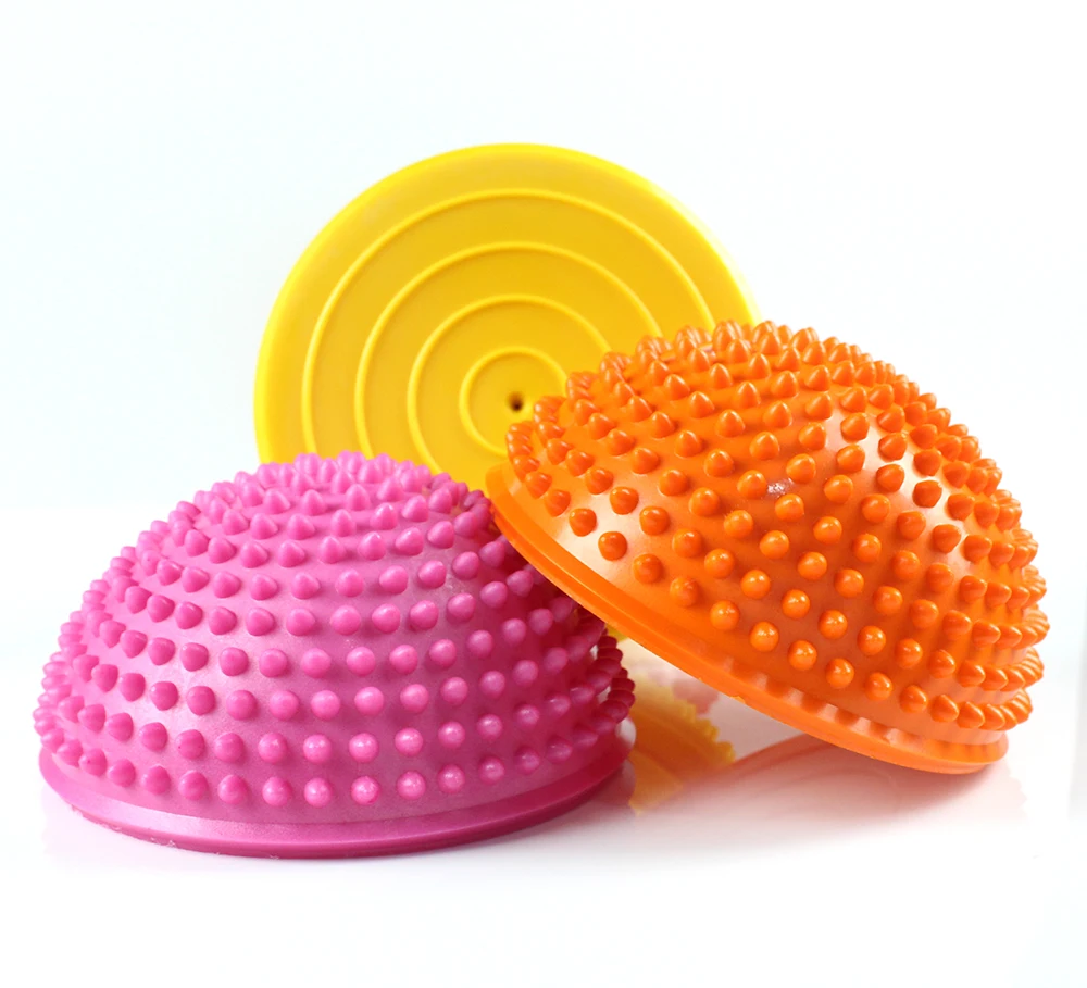 Custom Gymnastic Massage Ball Half Round Ball Balance Pods Foot Massager Myofascial Release Yoga Balance Spiky Massager Ball