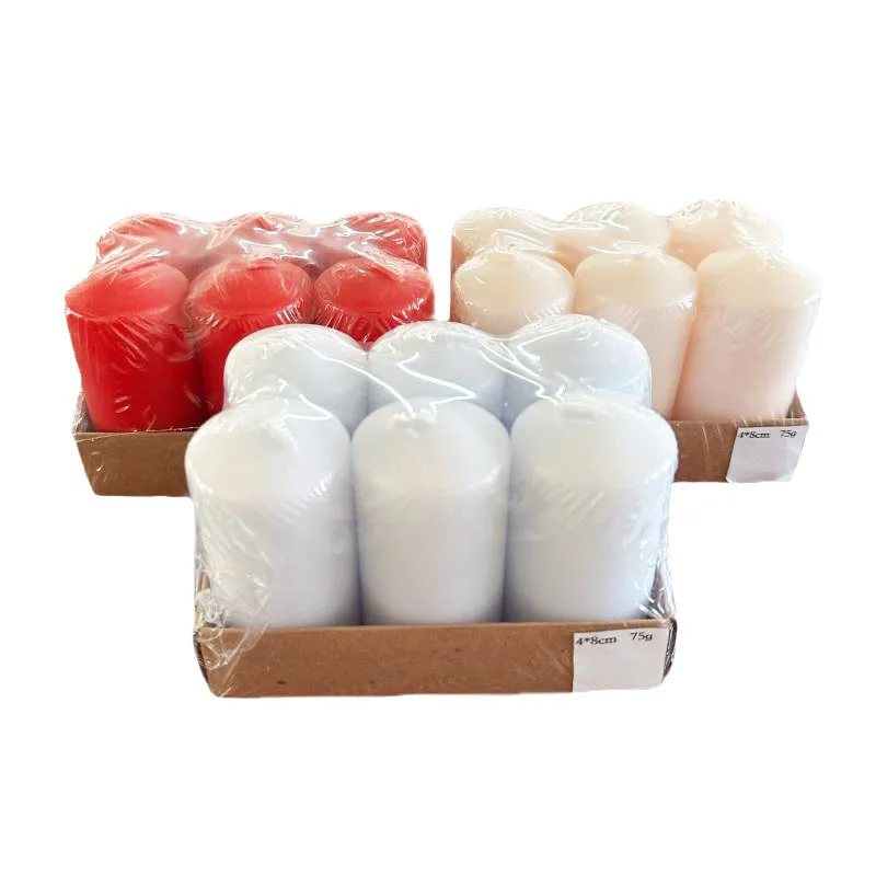 4x8 pillar candles large pack church candles pillar for sale