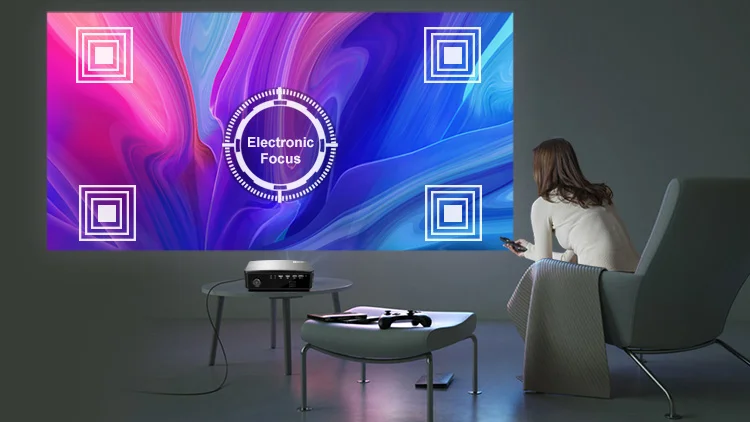 Светодиодный проектор BYINTEK K25 Full HD 1080P Smart Android WiFI LCD, Электрический фокусный проектор для домашнего кинотеатра, для обучения