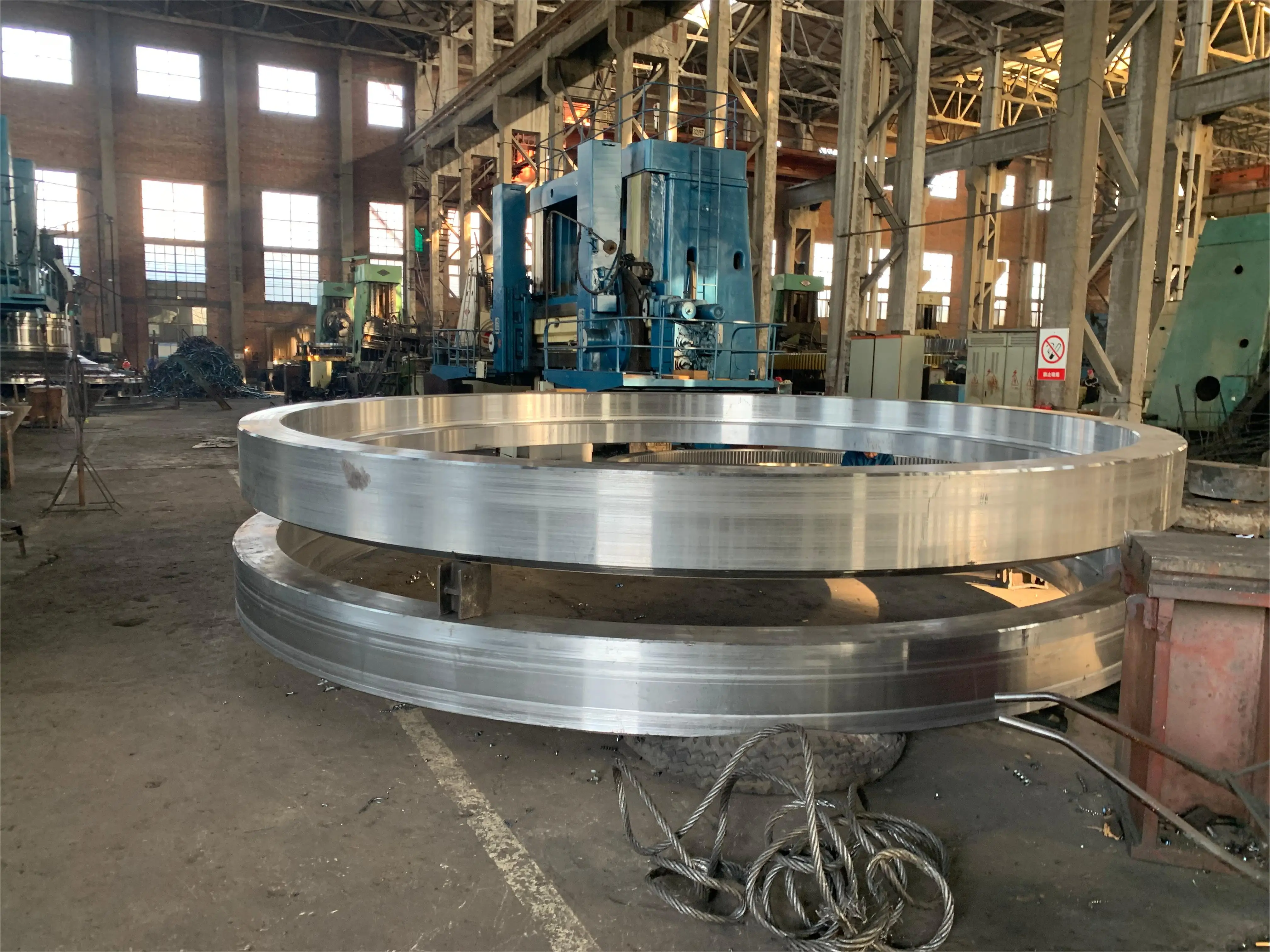 custom heavy Large casting mining equipment alloy steel Large casting steel rotary kiln live ring Rotary Kiln riding ring tyre