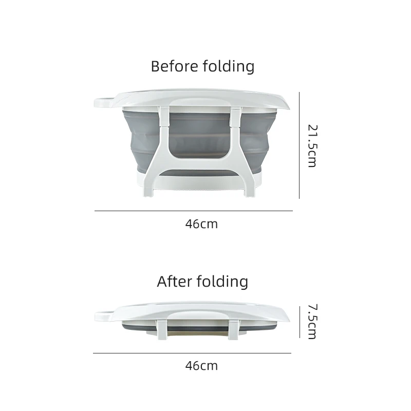 Collapsible Bucket Spa Bath Massager Portable Relax Foot Tub Compression Plastic Space Saving Foot Washing Basin
