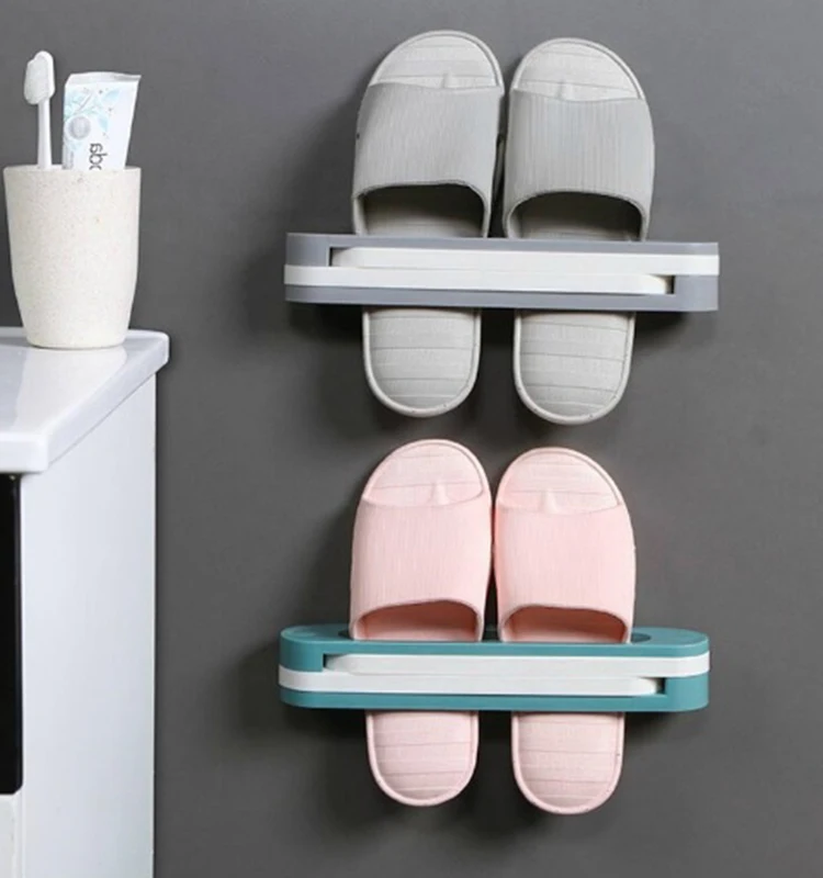 
Different colors foldable three in one corner wall-mounted storage racks shelf bathroom for slippers shoes 