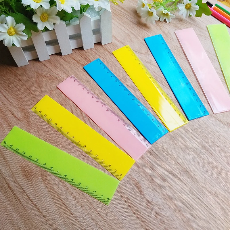 Oem Print Logo Customised Office Student School Children Plastic Cute Custom Ruler