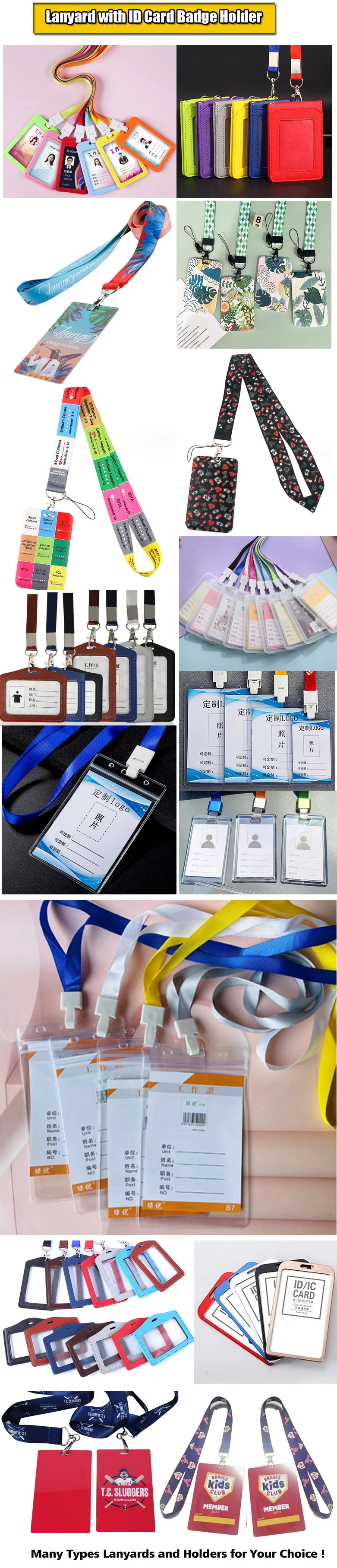 lanyard with id card badge holder