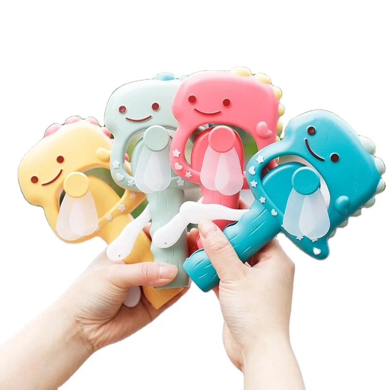 Small dinosaur hand pressure electric fan strong wind  small easy to carry