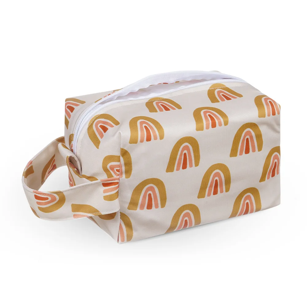 Happy Flute Large Storage Eco-friendly Sport Bag OEM Reusable Waterproof Diaper Pod with Printed Pattern for Baby Snacks