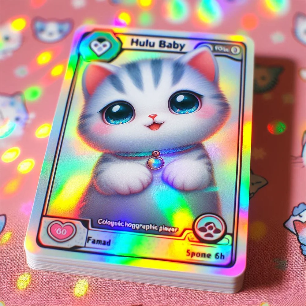 Manufacturer Custom 59*86mm holo cards foil trading card game printing