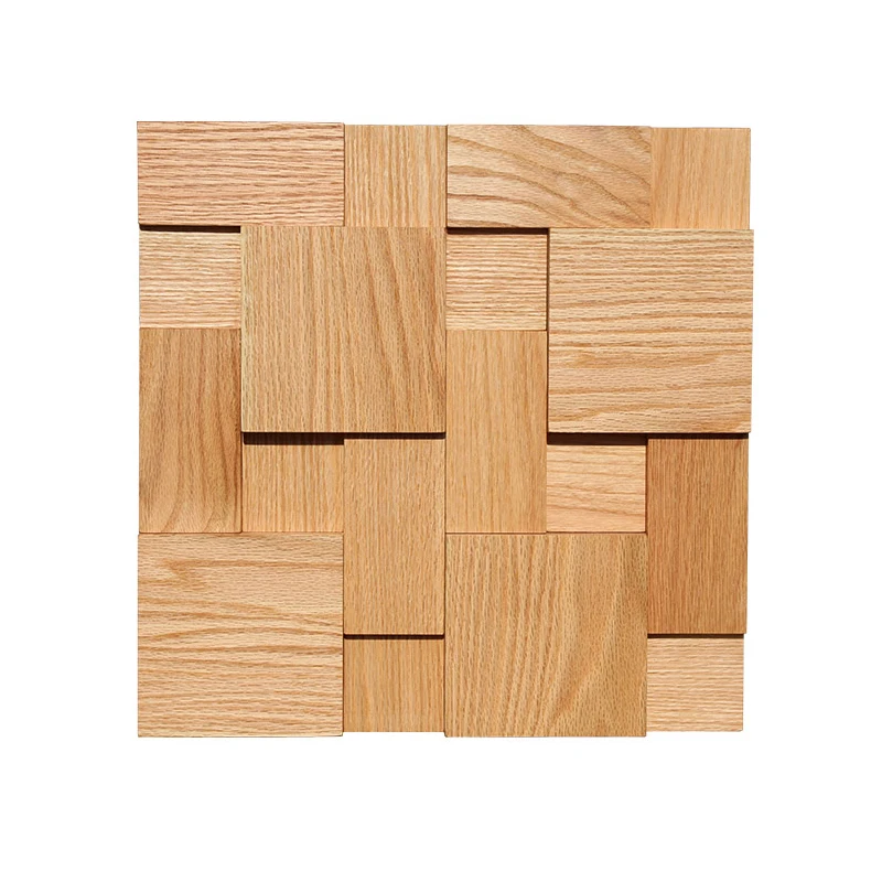 natural wood mosaic wall tiles for hotel room office restaurant decoration