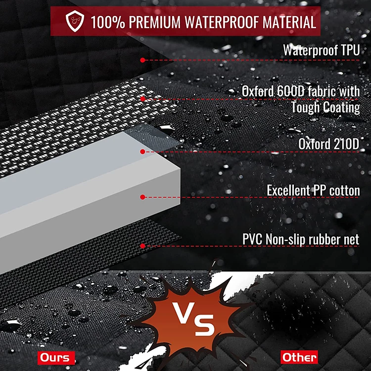 Waterproof Quilted Backseat Dog Hammock Protector dog seat Pet Car Seat Cover funda para perros coche For Suv