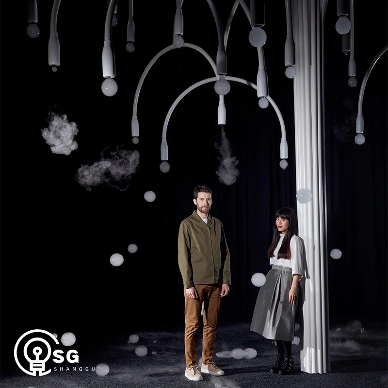 Customized Modern Minimalist Large Art Design Floor Lamp Glass Bubble LED Landscape Lamp