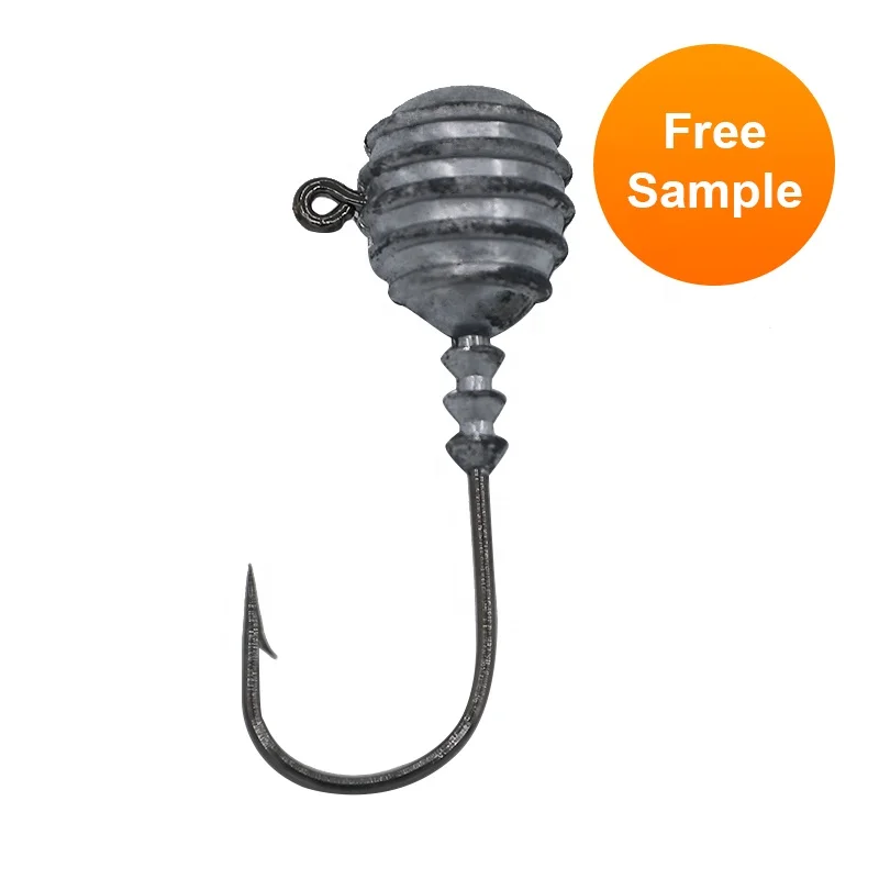 Customized Top grade Barbed Hook cheap jig heads lead head hook fishing tackle hooks