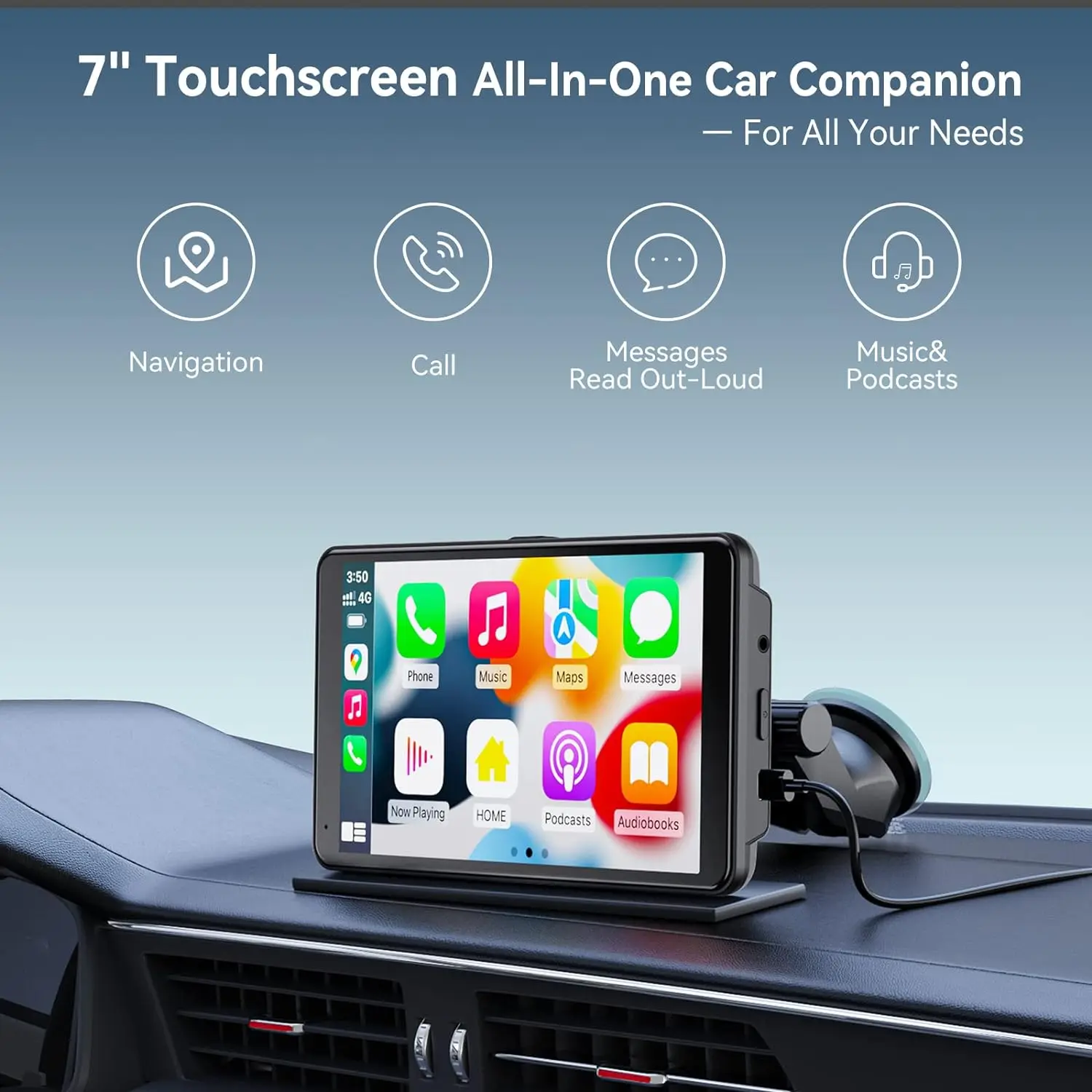 Best quality car play wireless android auto radio for car bluetooth portable portable carplay screen 7 inch