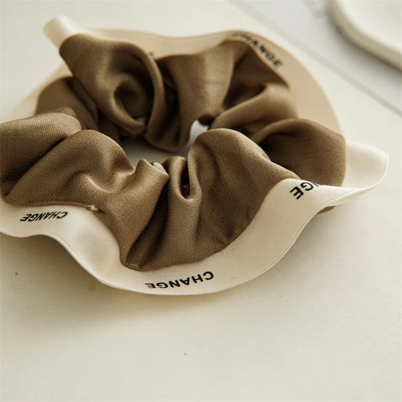 French elegant hair scrunchies ribbon sewing hair accessories for women
