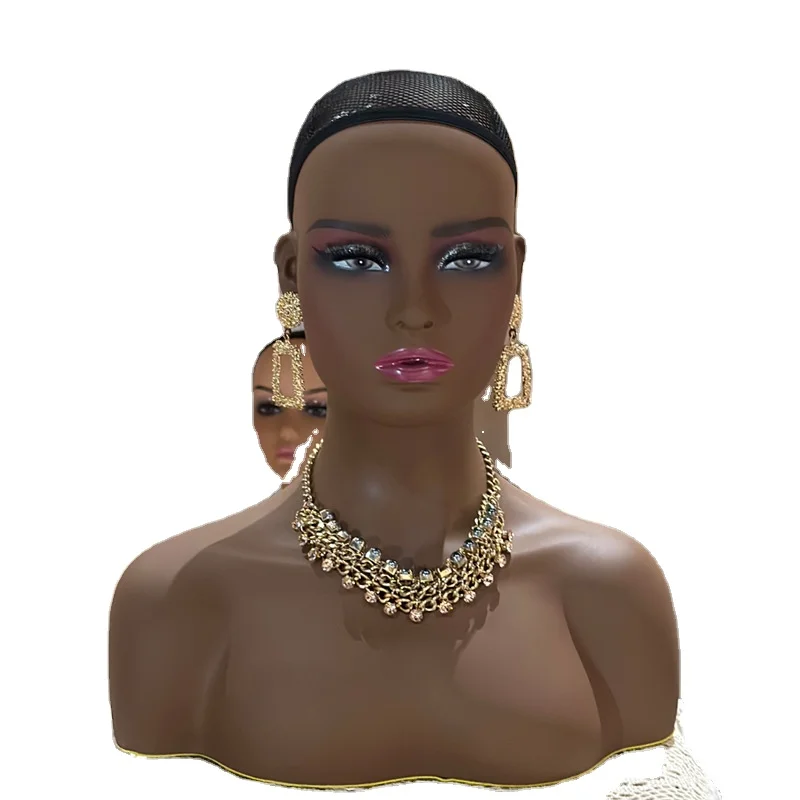 Wholesale Female Makeup Hat Jewelry Display Wig Mannequin Head wig stand tripod  for Customize Logo