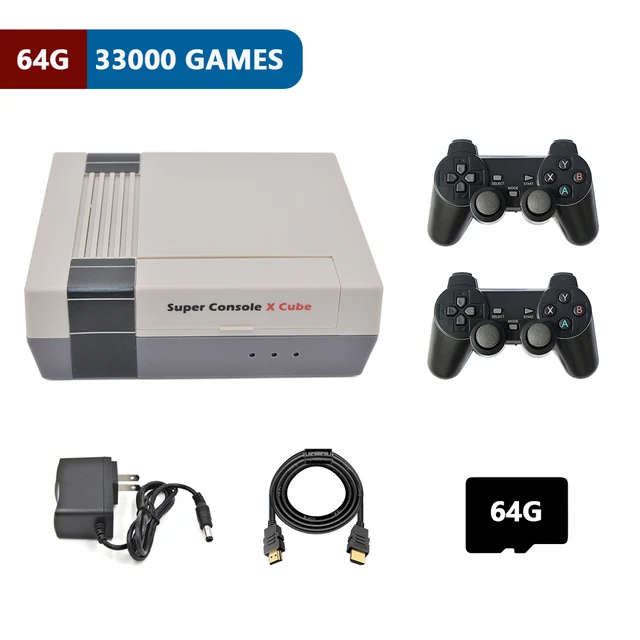 Супер консоль x cube 64 Гб/128 ГБ/256 ГБ TF карта 50000 + классические игры игровая консоль для N64/PSP