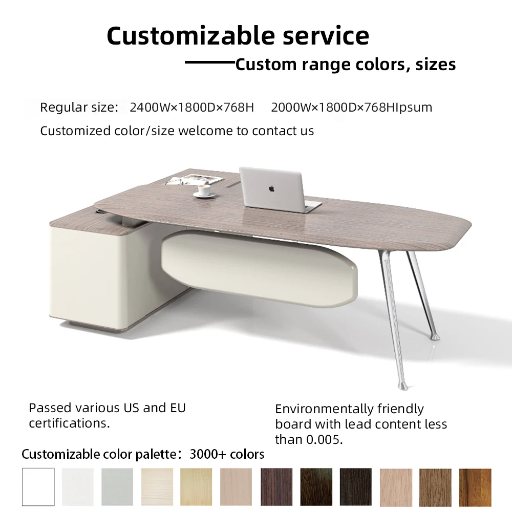 High Quality luxury modern office desk and chair set office table conference table with cabinet italian design executive desk